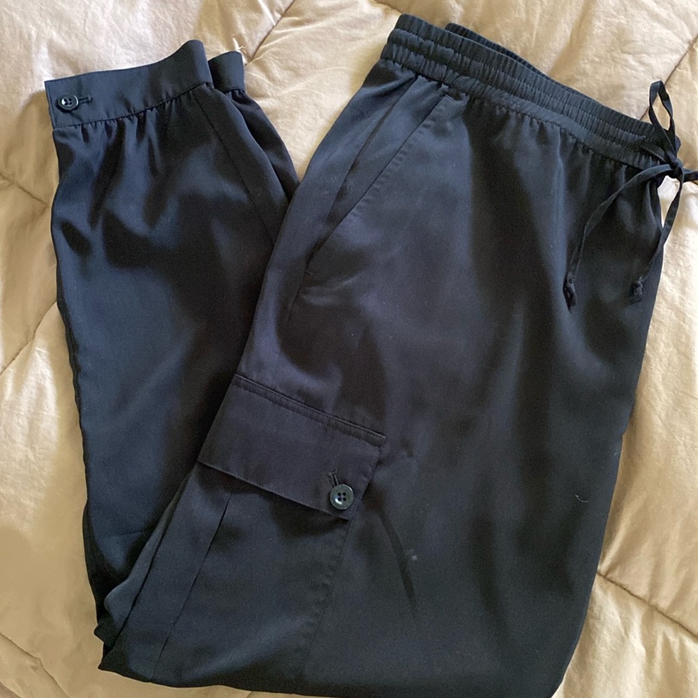 RALPH LAUREN BLACK CARGO PANT SIZE 12 NWOT